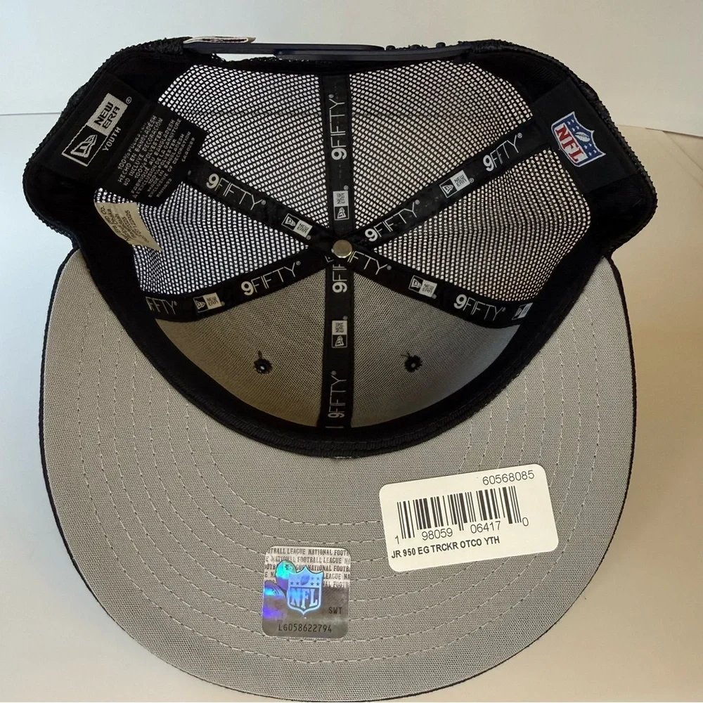 Houston Texans New Era Youth‎ 9FIFTY Trucker Snapback Hat Navy NFL Team Mesh Cap